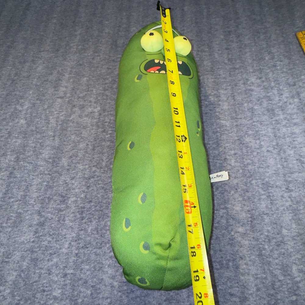 Rick and Morty Pickle Rick Plush Pillow 19 Inch Green Decorative Stuffed Toy